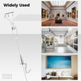 thumbnail image 6 of Picture Rail Hanging System, Adjustable Picture Hanging Wire Kit with Hooks, Art Picture Display Kit for Wall Picture, Exhibition, Art Gallery(24 Pcs, 2 Meter), 6 of 7
