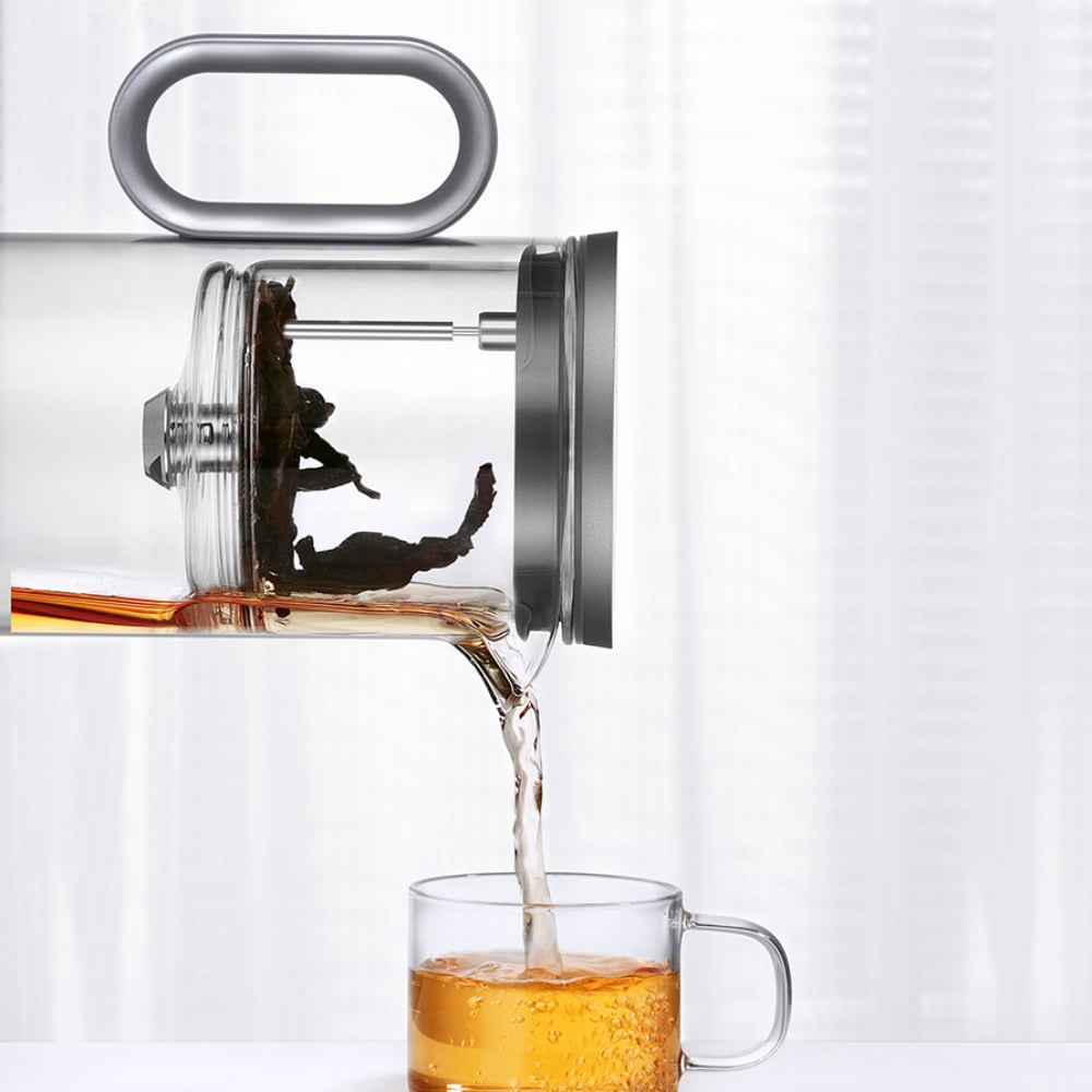 Heat-Resistant Glass Teapot, Magnetic Switch, Gunmetal 500ml