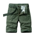 thumbnail image 4 of Mens Casual Shorts Loose Fit Solid Color Outdoor Sports Cargo Pants Green 38, 4 of 5