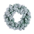 thumbnail image 2 of 16 inch Snow Flocked Wreath, Artificial Winter Wreath, Front Door Wreath, Small Hanging Wreath for Home Wedding Wall Window Decor, 2 of 9