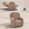 thumbnail image 3 of HOMCOM Power Recliner Chair with Massage, Recliner with Quiet Motor, Brown, 3 of 10