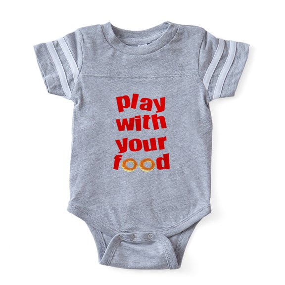 CafePress - FIN Play With Your Food 2 - Cute Infant Baby Football Bodysuit