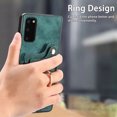 thumbnail image 5 of Nalacover For Samsung S20 Case Ring Holder Kickstand with Credit Card Holder, Back Flip Premium Leather Magnetic Clasp Removable Wirst Hand Strap Cover for Samsung Galaxy S20, Green, 5 of 15