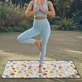 thumbnail image 5 of XYZCANDO Floral Pattern Non-Slip Sport Towel Seat Cushion for Travel Hiking, Easy Install Comfortable Car Seat Protector, 5 of 11