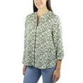 thumbnail image 2 of Jachs Girlfriend Ladies' Size XXL 3/4 Sleeve Blouse, Green, 2 of 3
