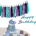 thumbnail image 4 of Guirnalda De Borlas De Tejido Plateado, Verde Azulado, Morado Y Lavanda Para Pancarta De Niña Para Decoraciones De Fiesta Temática De Verano, Paquete De 20, 4 of 5