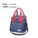 thumbnail image 3 of Qarigey Bolsas de Picnic con asa, contenedor de almacenamiento grueso de aluminio de alto aislamiento, bolsa térmica para alimentos y bebidas al aire Bolsas de mensajero y de hombro Azul oscuro Qarigey AP012472-01, 3 of 6