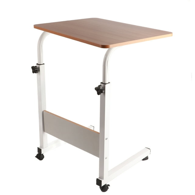 Liftable EndTable, 60 X 40cm C Shape Metal Frame Mobile Laptop Desk Bedside Laptop End Side Desk for Home Sofa Dining Table, Computer Desk