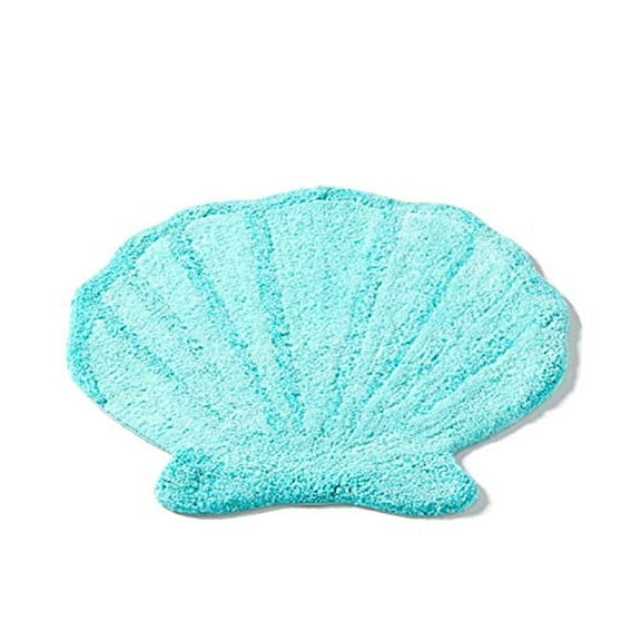 SKL Home Bath Rug, South Seas, Aqua, Cotton/Polyester, 25" x 24"