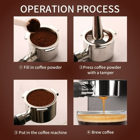 

51mm Coffee Bottomless Portafilter for EC680 Replacement Filter Basket Barista Tools Espresso Machine Accessory