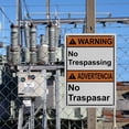thumbnail image 7 of Industrial Caution Sign No Trespassing Sign (No Trespassing No Trespasar) 8 in" x 12 in" UV Resistant Indoor Outdoor Workplace Industrial Caution Warning Sign, 7 of 7