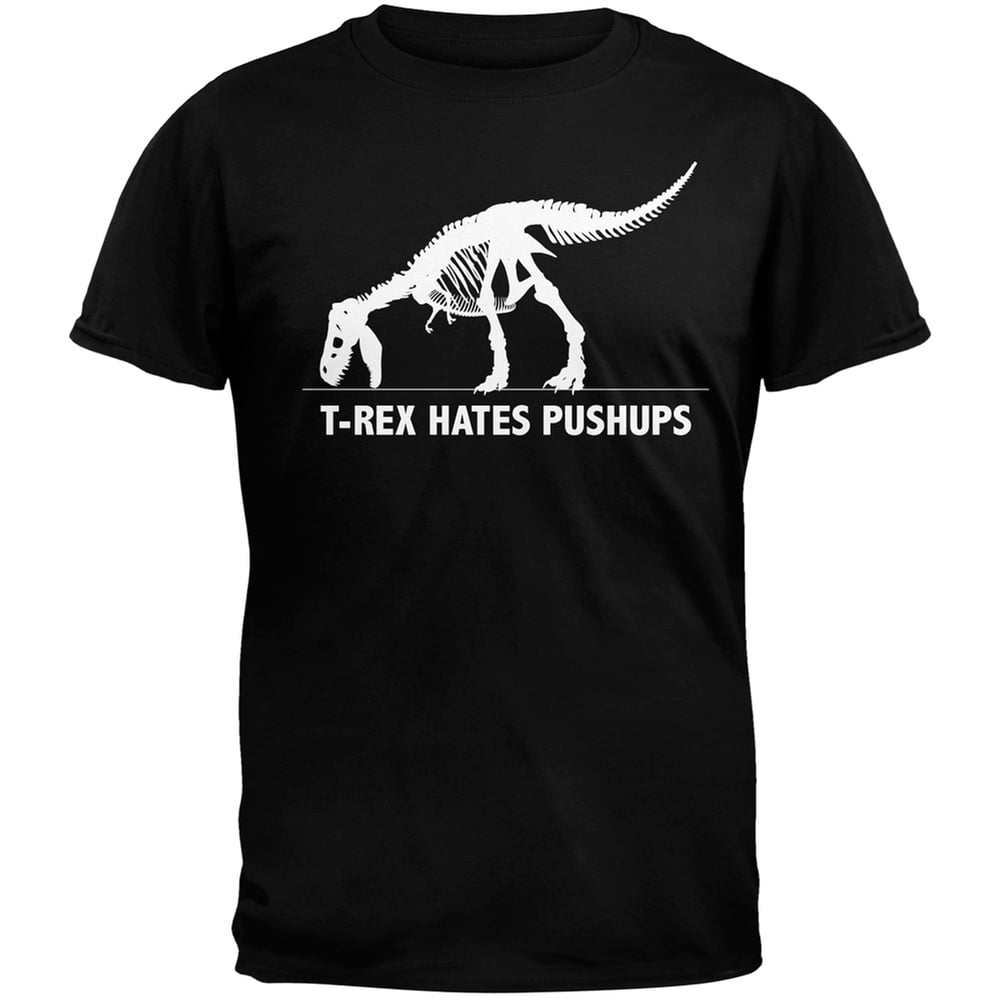 Urban Backwoods T-Rex Hates Push-Ups Drawstring Bag - Cotton Gym Sack Backpack