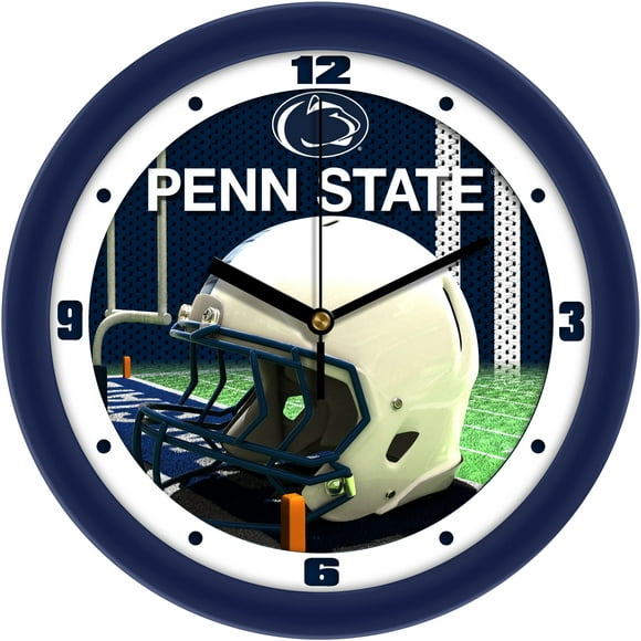 Penn State Nittany Lions 11.5'' Suntime Premium Glass Face Football Helmet Wall Clock
