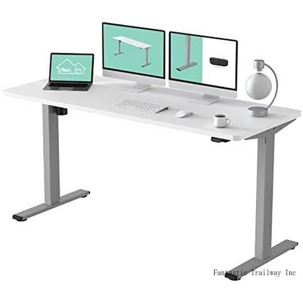 ec1 adjustable desk 60 x 24 inches stand up desk workstation electric