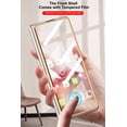 thumbnail image 3 of Funda para Samsung Galaxy Z Fold 4 con protector de pantalla incorporado, funda de cuero genuino, funda a prueba de golpes, funda galvanizada para teléfono, 3 of 5