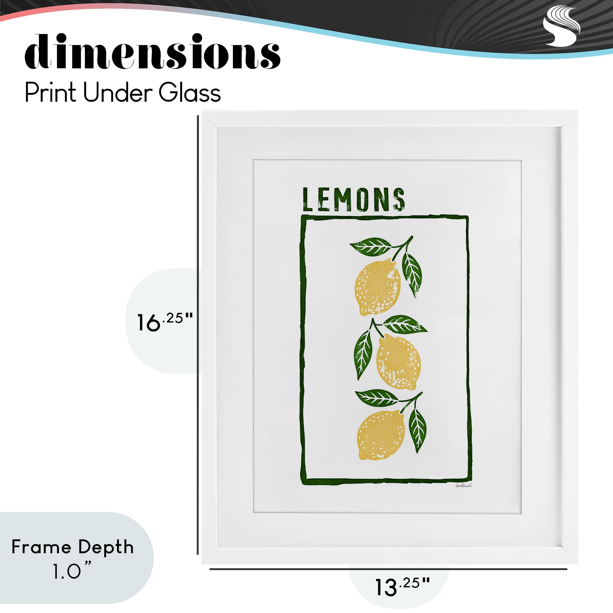 Stupell Industries Tasty Summer Lemons White Framed Print Under Glass, design by Amanda Greenwood