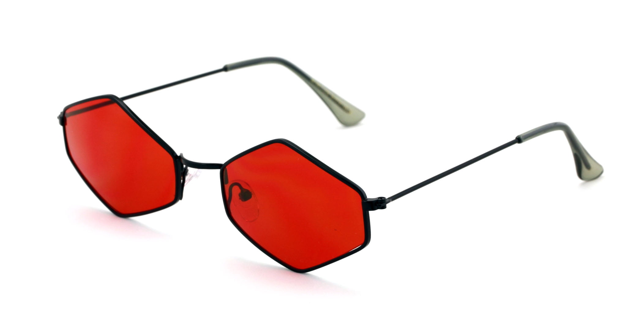 ZAMGIC Small Metal Polygon Polarized Sunglasses Vintage Hexagonal Lightweight Style for Men and Women 