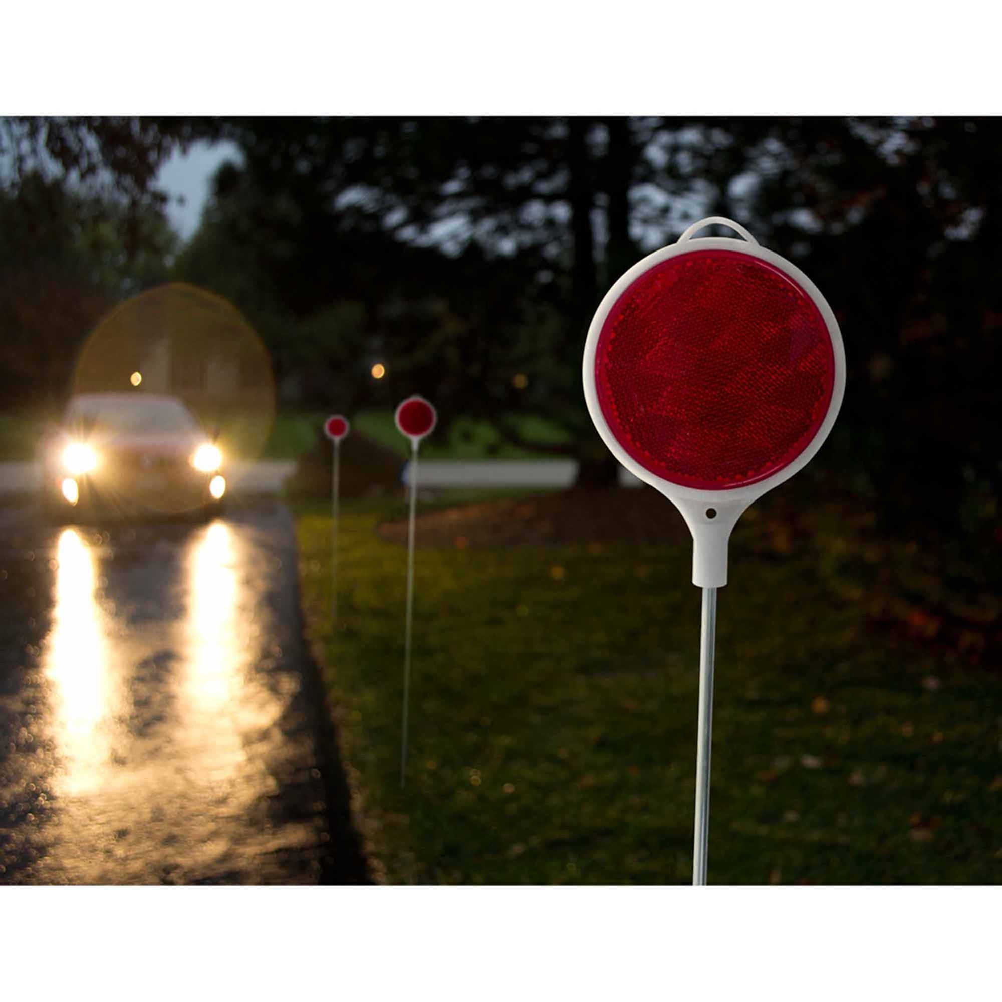  9 Packs Reflective Driveway Markers Solar Powered Driveway  Markers 37 Inch Red Driveway Lights Reflectors for Parking Snow Road  Sidewalks (Red) : Tools & Home Improvement