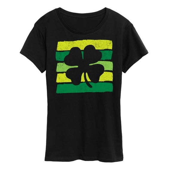 Instant Message - Negative Space Shamrock - Women's Short Sleeve Graphic T-Shirt
