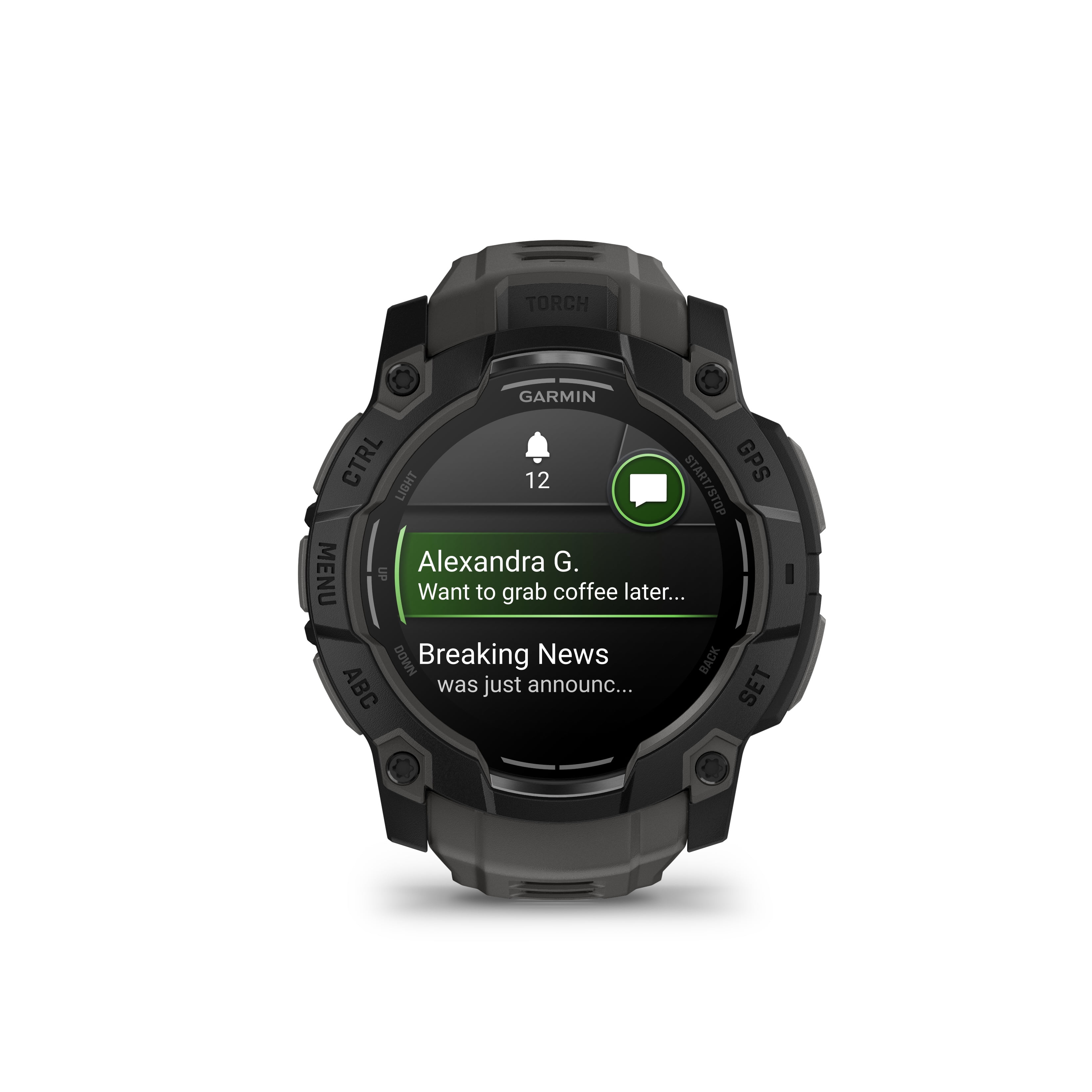 Garmin Instinct® 3 AMOLED GPS Smartwatch - 50-mm - Charcoal Black with Black Band