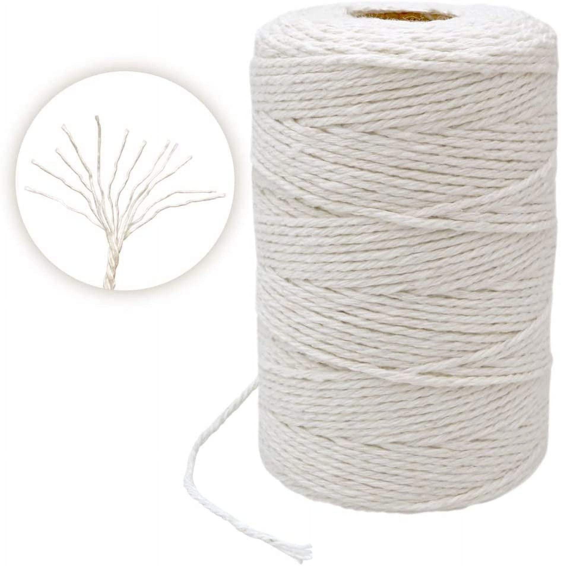 400 Meters/1312 Feet Cotton String,12-Ply Natural White String,Bakers Twine  for Tying Homemade Meat,Making Sausage,DIY Craft and Gardening