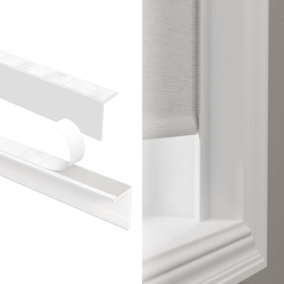 Lumino Blackout Roller Shade Side Tracks, 68"L, White, 2-Pack