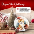 thumbnail image 3 of Orange Tabby Cat Ornament - Cat Ornament Cat Mom Cat Dad Over 20 Breeds - Xmas Tree Decoration - Fun Christmas Ornament - 3" Round Ceramic Ornament - Printed in USA AAC291, 3 of 5