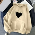 thumbnail image 2 of Dyegold Hooded Sweatshirts For Women Holiday Savings Oversized Hooded Winter Shirts Long Sleeve Trendy Plus Size Hoodie Comfy Heart Print Fleece Sweater Ladies Casual Clothes Teen Girls Jacket, 2 of 4