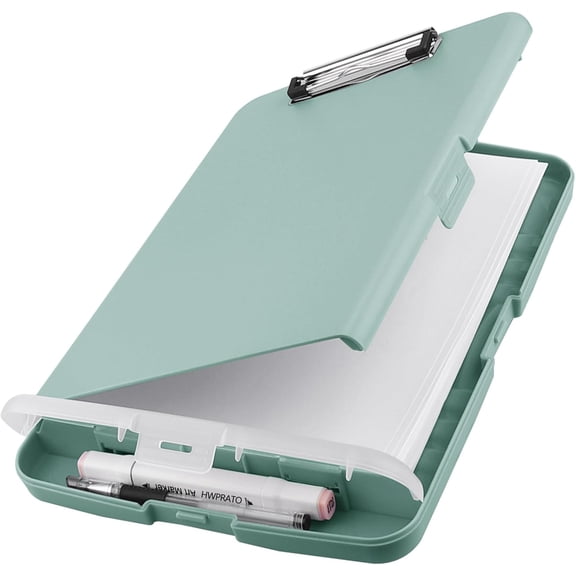 Foldable Clipboard Organizer with Storage - Plastic Clipboard Folio for Teacher, Doctor, Offices,School Supplie
