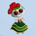 thumbnail image 2 of CafePress - El Dia De Los Muertos Skeleton Girl Body Suit - Long Sleeve Cotton Baby Bodysuit, 2 of 4