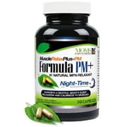 All Natural Muscle Relax Formula PM Plus - Over 1,150 Milligram Support - Night-Time Relaxer - Maximum Strength Natural Relaxant - 50 Capsules