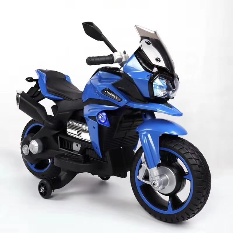 blue kids motorbike
