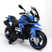 NEL R800 Kids Ride On Electric Motorbike w/ Training Safety Wheel-Blue Color
