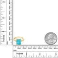 thumbnail image 5 of Gem Stone King 2.56 Ct Green Turquoise White Created Sapphire 18K Yellow Gold Plated Silver Ring, 5 of 6