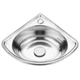 thumbnail image 1 of Cocina Triangular Acero Inoxidable, Lavabos Baño, Esquina para Verduras, Barra para Autocaravana, Pequeño Acero un Solo Seno, Bañera Caída., 1 of 10