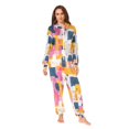 thumbnail image 2 of FORMRS Onesies Pajama for Adults Unisex Hoodie Winter Jumpsuit One Piece Sleepwear, Sizes S-2XL, Art Geometric, 2 of 7