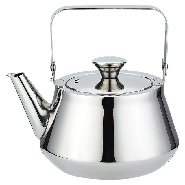 SANQIAHOME Théière en Acier Inoxydable de 1,3 Quart avec Infuseur, style Moderne et Minimaliste