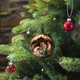 thumbnail image 3 of Zhourta Christmas Nativity Scene Ornaments 3.14Inch Car Christmas Tree Hanging Ornament 3D Christmas Tree Retro Style Home Decoration Christmas Gifts Pendants, 3 of 7