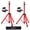 Red, variant on 5 Core Speaker Stand Pair Adjustable 31 to 54" PA DJ Tripod Stands Heavy Duty w 35mm Insert 132 Lbs