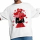 thumbnail image 2 of Camisetas para hombre, camiseta de algodón con cuello redondo y forma de corazón para San Valentín, manga corta, color rojo Love Girl., 2 of 8