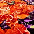 thumbnail image 2 of JML Ultra Soft Velvet Raschel Blanket Plush Bed Blanket 8-9 LBS Purple King Floral, 2 of 5