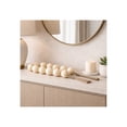 thumbnail image 3 of Contemporary Beaded Garland Accent for Home Decor - Refined Bathroom, Office, Room and Living Room Styling - Elegant Decorative Ornaments for Shelf and Coffee Table Display - 2", Ivory & Tan, 3 of 13