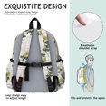 thumbnail image 5 of Sunflower and Plank White Pattern Backpack for School, Cute School Bag with Adjustable Shoulder Straps and Padded Back, 13.4"x11"x4.7", 5 of 5