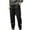 Black, variant on JURANMO Men's Cotton Cargo Pants Solid Color Multi Pockets Hiking Pants Big and Tall Casual Drawstring Trousers with Pockets Deals of the Day Khaki XL