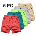 thumbnail image 2 of MKOSPLRT 5 Pack Boys‘ Summer Quick-Dry Shorts 3-15Y Elastic Waist Athletic Training Shorts with Pockets Lightweight Sports Running Shorts for Kids, 2 of 9