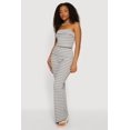 thumbnail image 2 of Women's Striped Fold Over Waist Textured Knit Pants, 2 of 4