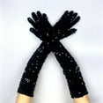 thumbnail image 2 of Dyfzdhu Gloves Fashion Sparkly Sequin Long Velvet Length Arm Sleeves Wedding Prom For, 2 of 4
