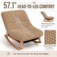 thumbnail image 2 of LEGAHOME Oversized Rocking Accent Chair Indoor, 41.3in Papasan Rocking Lounge Chair for Adults with Corduroy Cushion, Plush Reading Nook Chair for Living Room, Solid Wood Base, Khaki, 2 of 8