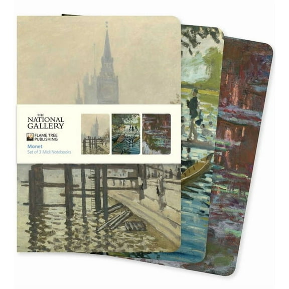MIDI Notebook Collections National Gallery: Monet Set of 3 MIDI Notebooks, (Hardcover)