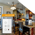 thumbnail image 3 of TOP! Tuya Wifi Five-Speed Fan Light Switch Thyristor Speed Adjustment Touch Panel Remote Control, 3 of 4